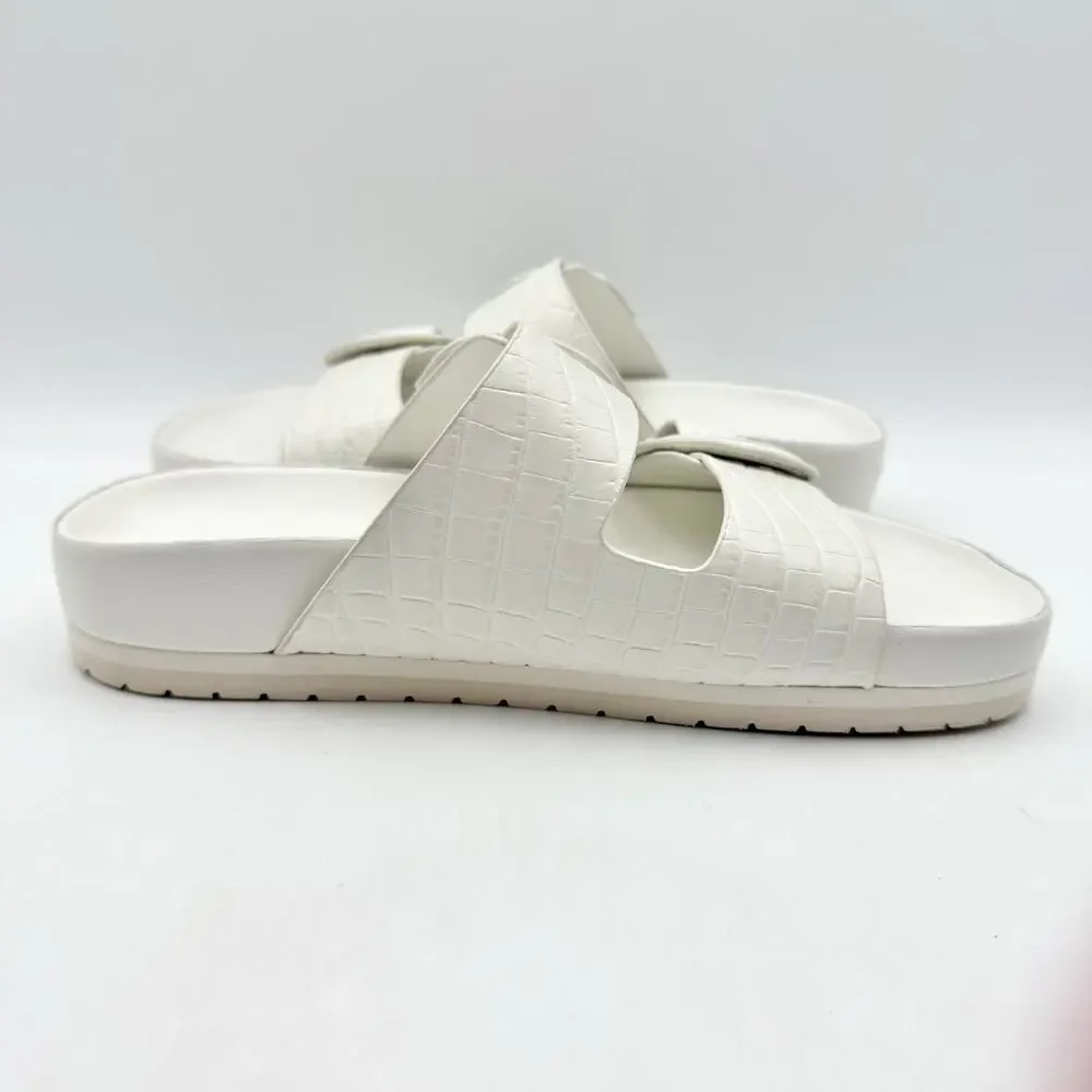 Vince Womens Glyn Sandals US 5 M EU 35 White Leather EUC